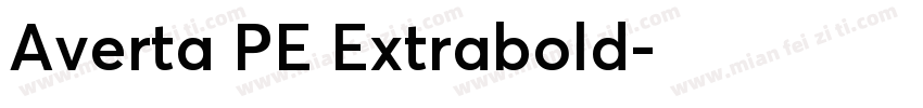Averta PE Extrabold字体转换